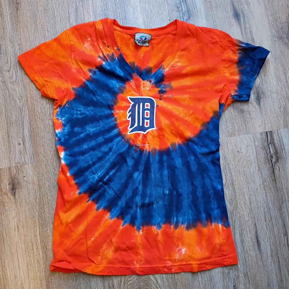 Liquid Blue Kids Tie-Dye Shirt in Orange and Blue